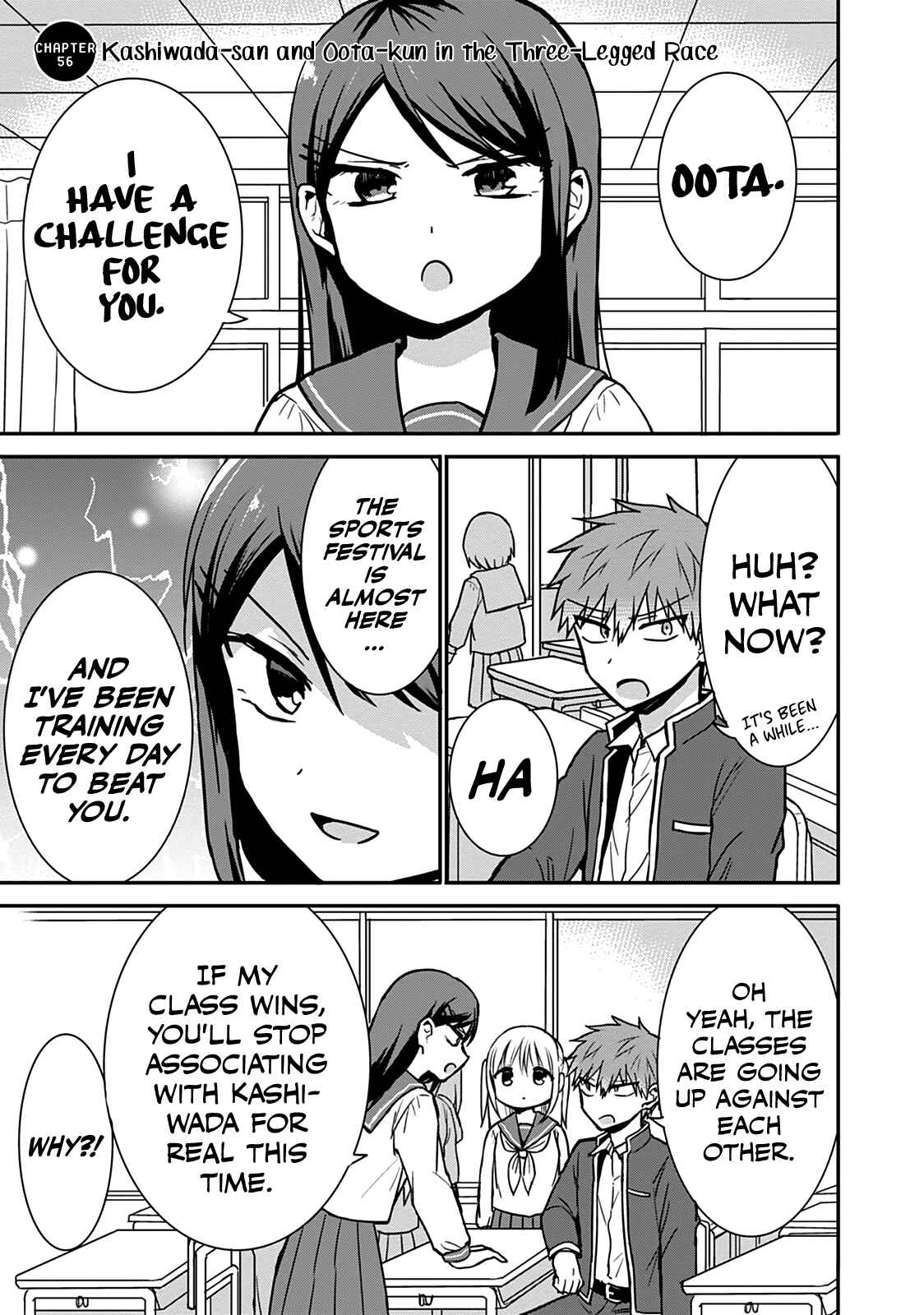 Kao ni Denai Kashiwada-san to Kao ni Deru Oota-kun Chapter 56 - Page 1