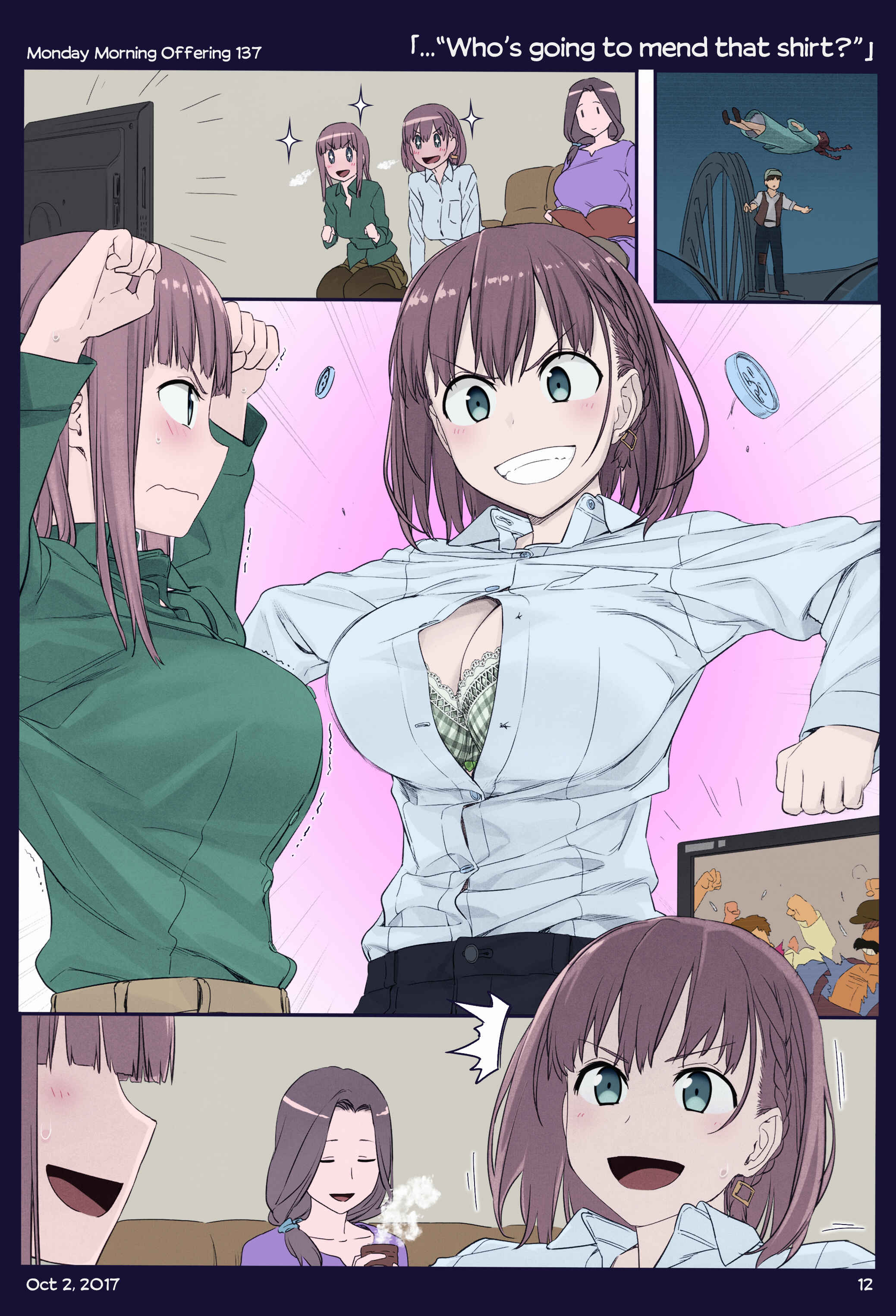 Getsuyoubi no Tawawa (Twitter Webcomic) (Fan Colored) Chapter 15 - Page 11
