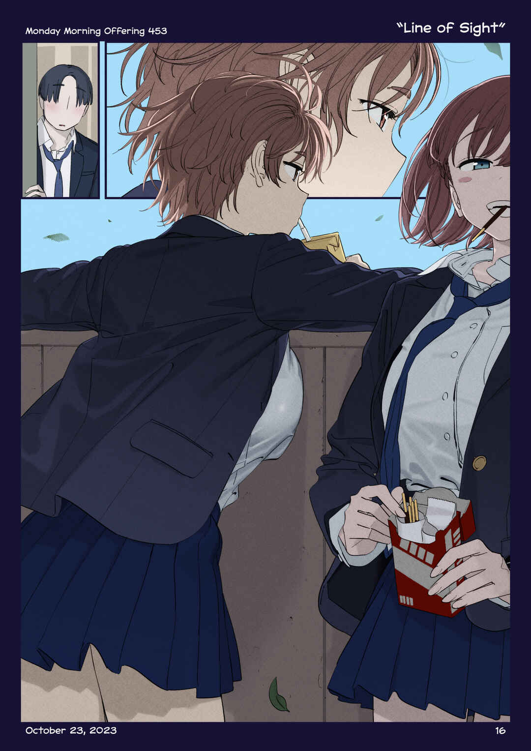 Getsuyoubi no Tawawa (Twitter Webcomic) (Fan Colored) Chapter 48 - Page 15