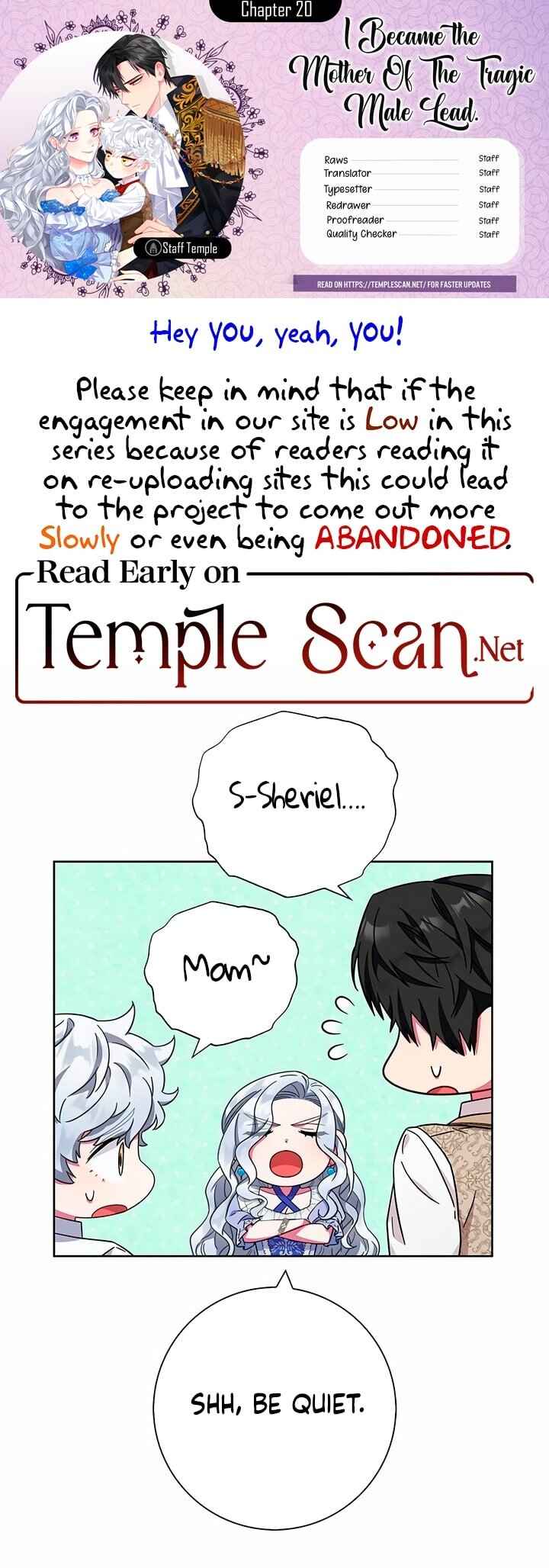 I Became the Mother of the Evil Male Lead Chapter 20 - Page 1
