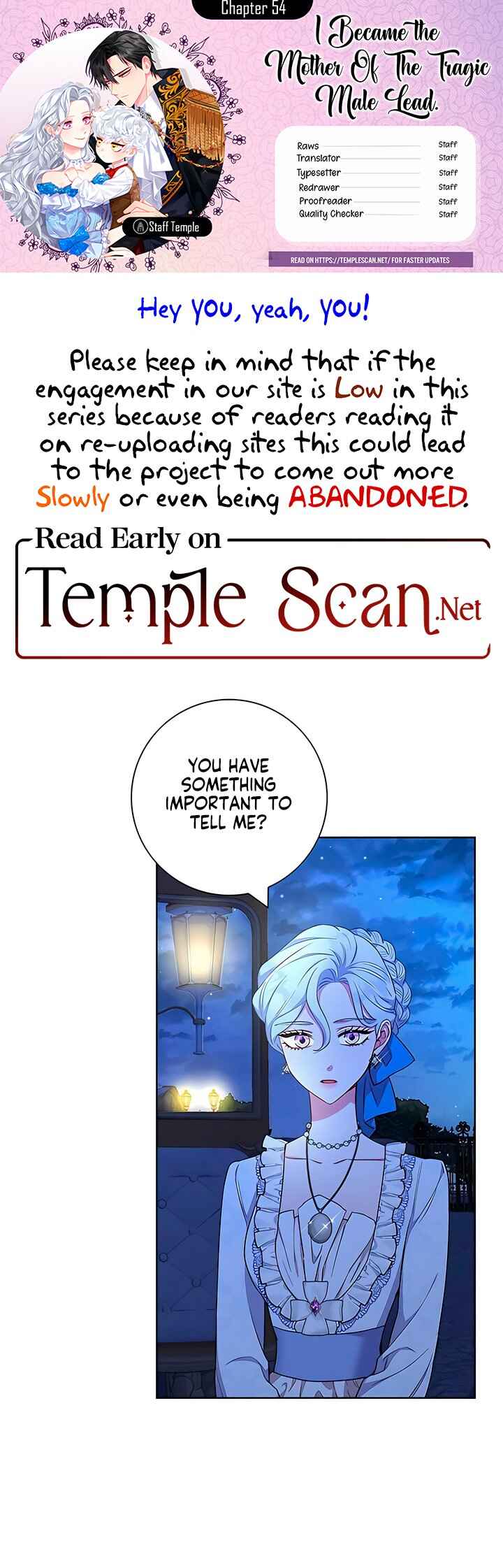 I Became the Mother of the Evil Male Lead Chapter 54 - Page 1
