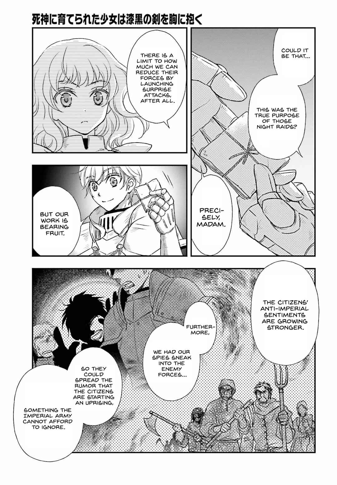 Shinigami ni Sodaterareta Shoujo wa Shikkoku no Tsurugi o Mune ni Idaku Chapter 34 - Page 5