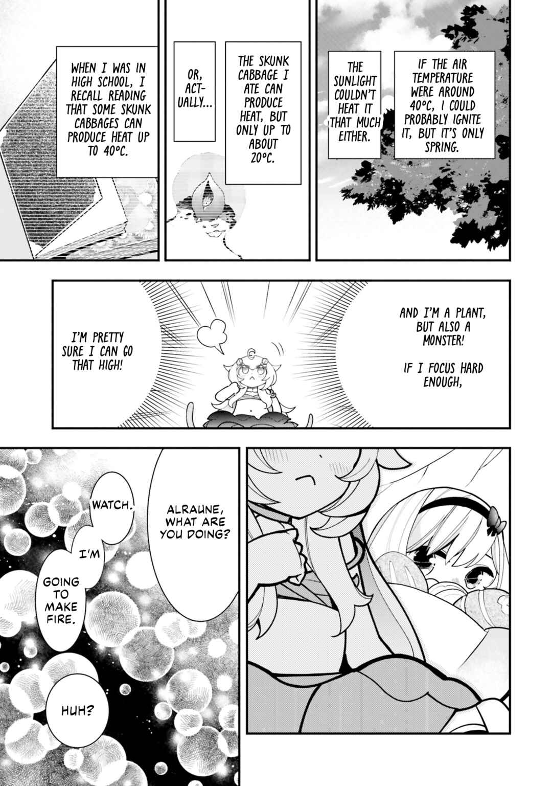 Shokubutsu Monster Musume Nikki: Seijo datta Watashi ga Uragirareta Hate ni Alraune ni Tensei Shite Shimatta node, kore kara wa Kougousei o Shinagara Shizuka ni Shokubutsu Life o Sugoshimasu Chapter 20 - Page 18