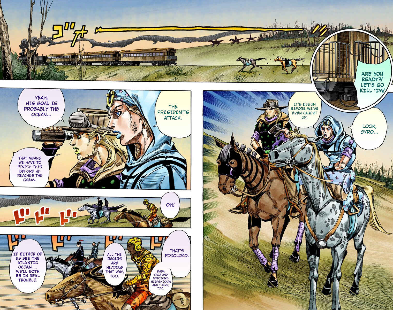 JoJo no Kimyou na Bouken: Part 7 - Steel Ball Run Color-ban Chapter 74 - Page 47
