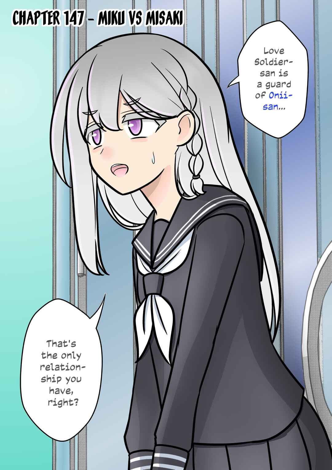 Danjo-hi 1:39 no Heikou Sekai wa Omoi no Hoka Futsuu (Fan Colored) Chapter 147 - Page 1