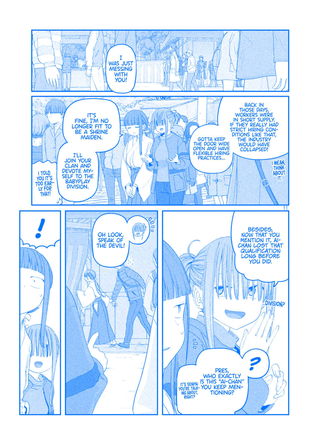 Getsuyoubi no Tawawa (Blue) (Fan Colored) Chapter 124 - Page 12