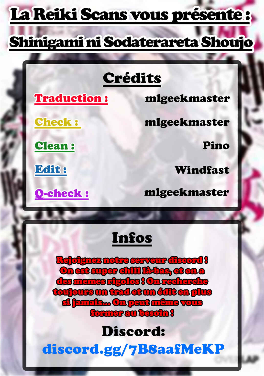 Shinigami ni Sodaterareta Shoujo wa Shikkoku no Tsurugi o Mune ni Idaku Chapter 22 - Page 1