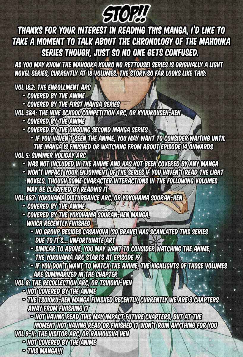 Mahouka Koukou no Rettousei - Raihousha-hen Chapter 1 - Page 2