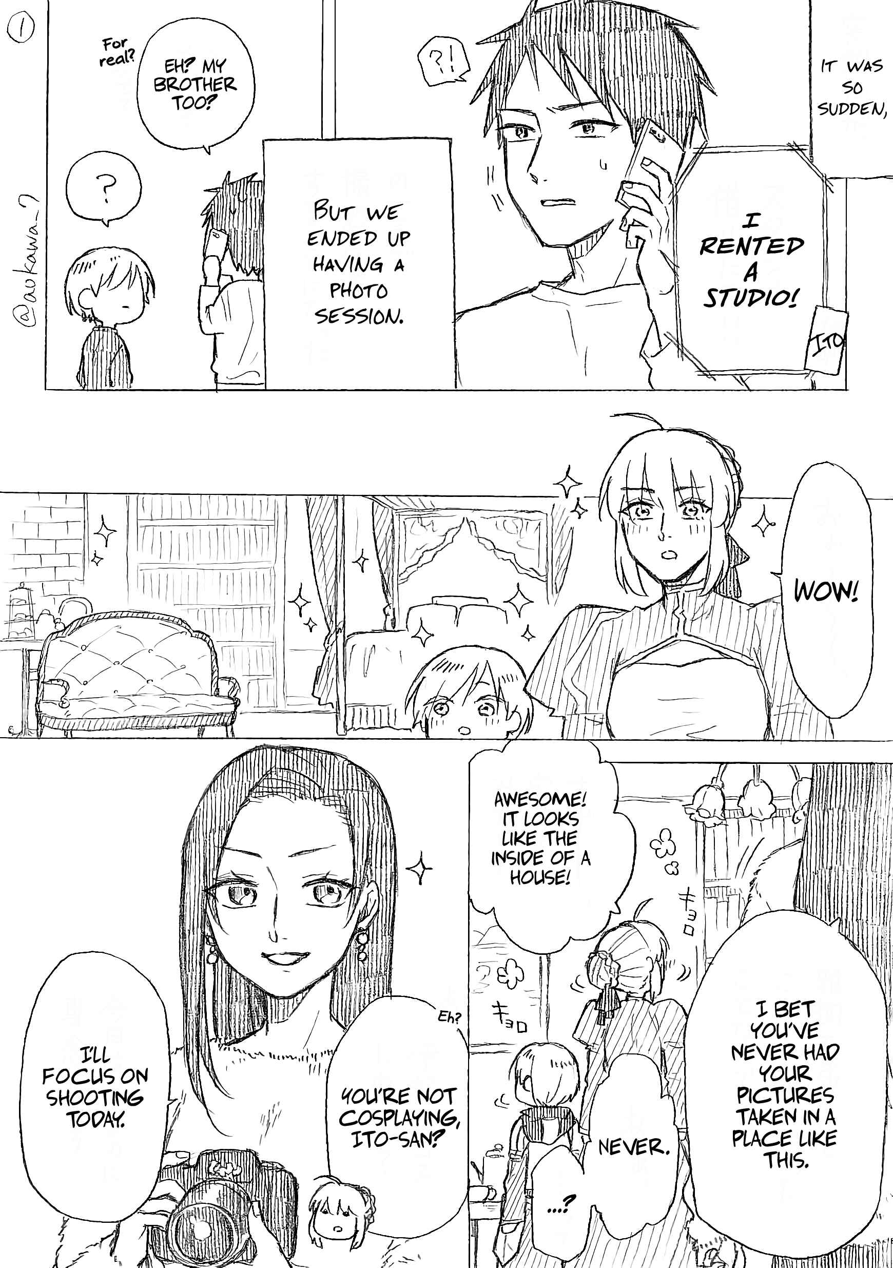 Josou Cosplayer ni Otouto ga Dekiru Manga Chapter 7.2 - Page 1