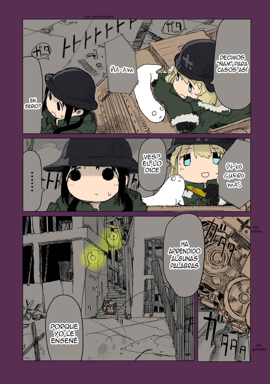 Shoujo Shuumatsu Ryokou (Fan Colored) Chapter 25 - Page 3