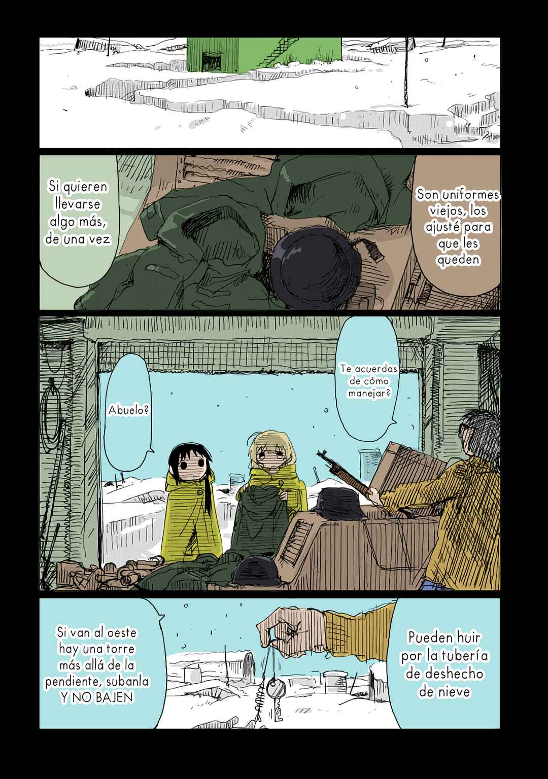 Shoujo Shuumatsu Ryokou (Fan Colored) Chapter 35 - Page 14
