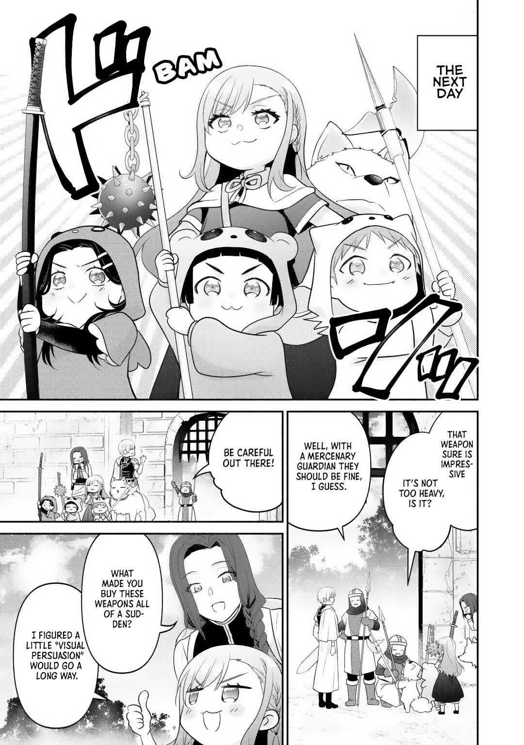 Tensei Youjo.: Shinjuu to Ouji to, Saikyou no Oji-san Youhei-dan no Naka de Ikiru Chapter 28 - Page 7
