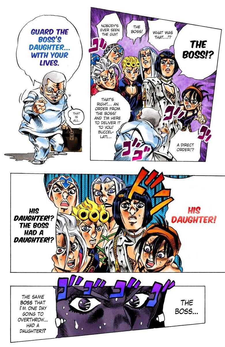 JoJo no Kimyou na Bouken: Part 5 - Ougon no Kaze Color-ban Chapter 29 - Page 19