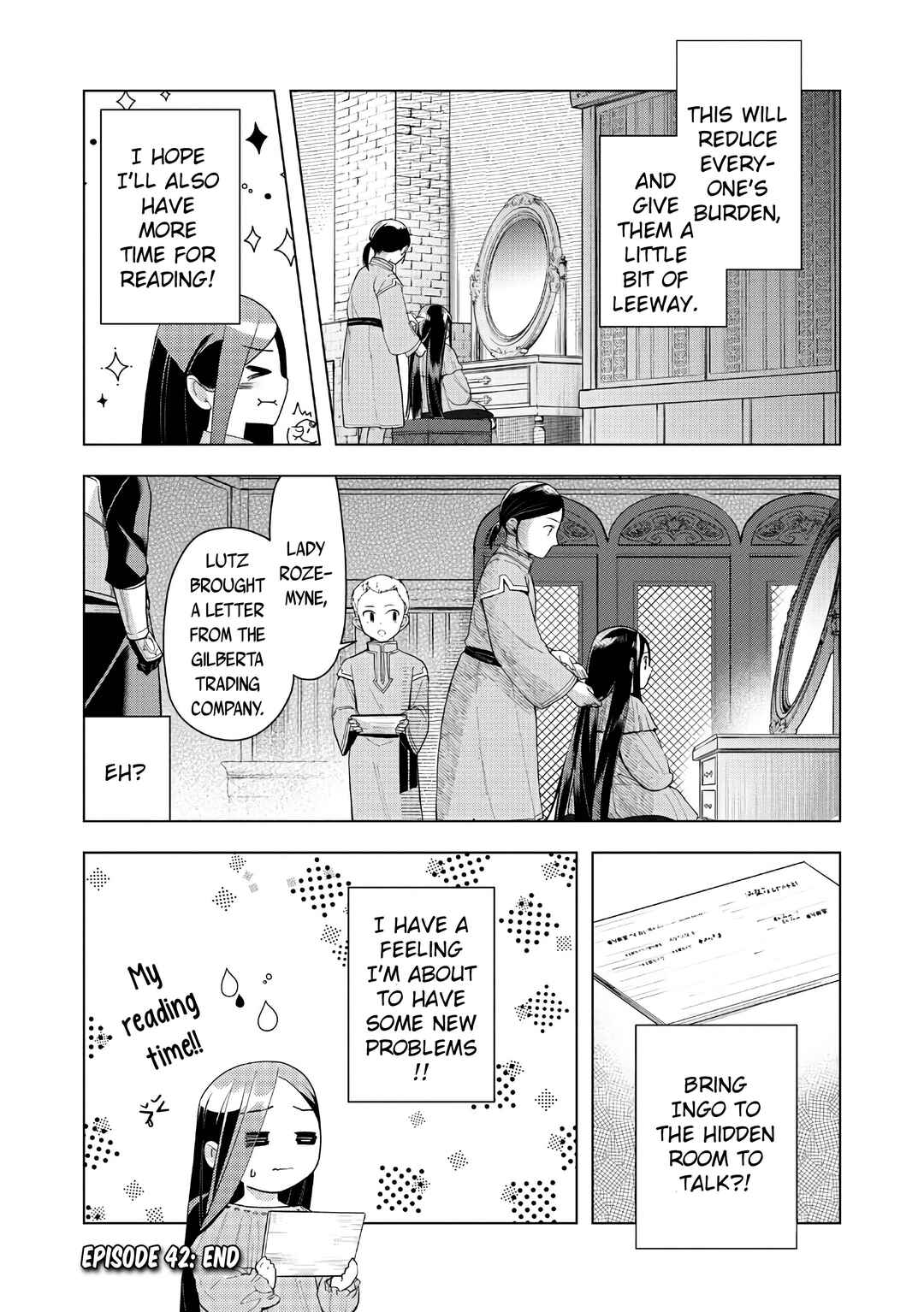 Honzuki no Gekokujou: Shisho ni Naru tame ni wa Shudan o Erandeiraremasen—Dai-3 Bu: Ryouchi ni Hon o Hirogeyou! Chapter 42 - Page 41