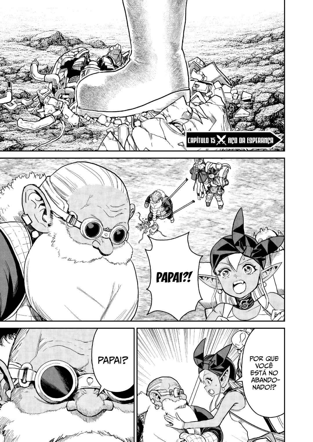 Abandoned: Tsuyosugite Buki ga Kowareru Yuusha to Buki Shokunin no Elf Chapter 15 - Page 1