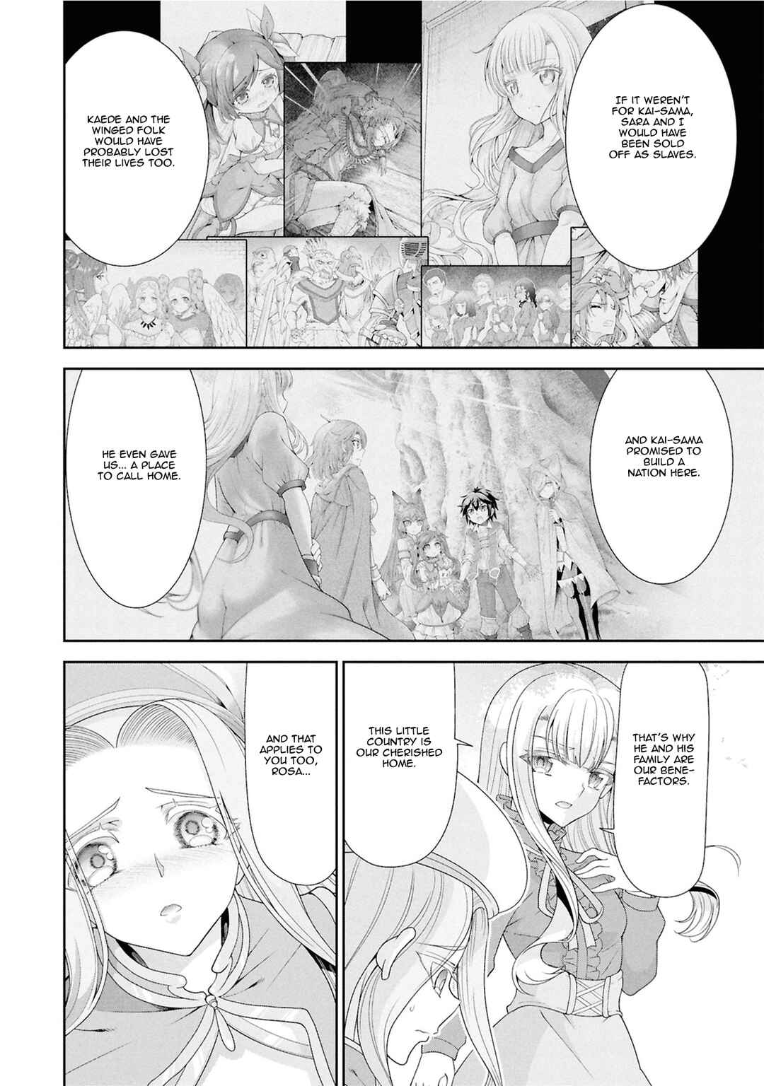 Tenohira Kaitaku Mura de Isekai Kenkokuki ~Fueteku Yome-tachi to Nonbiri Mujintou Life~ Chapter 56 - Page 12