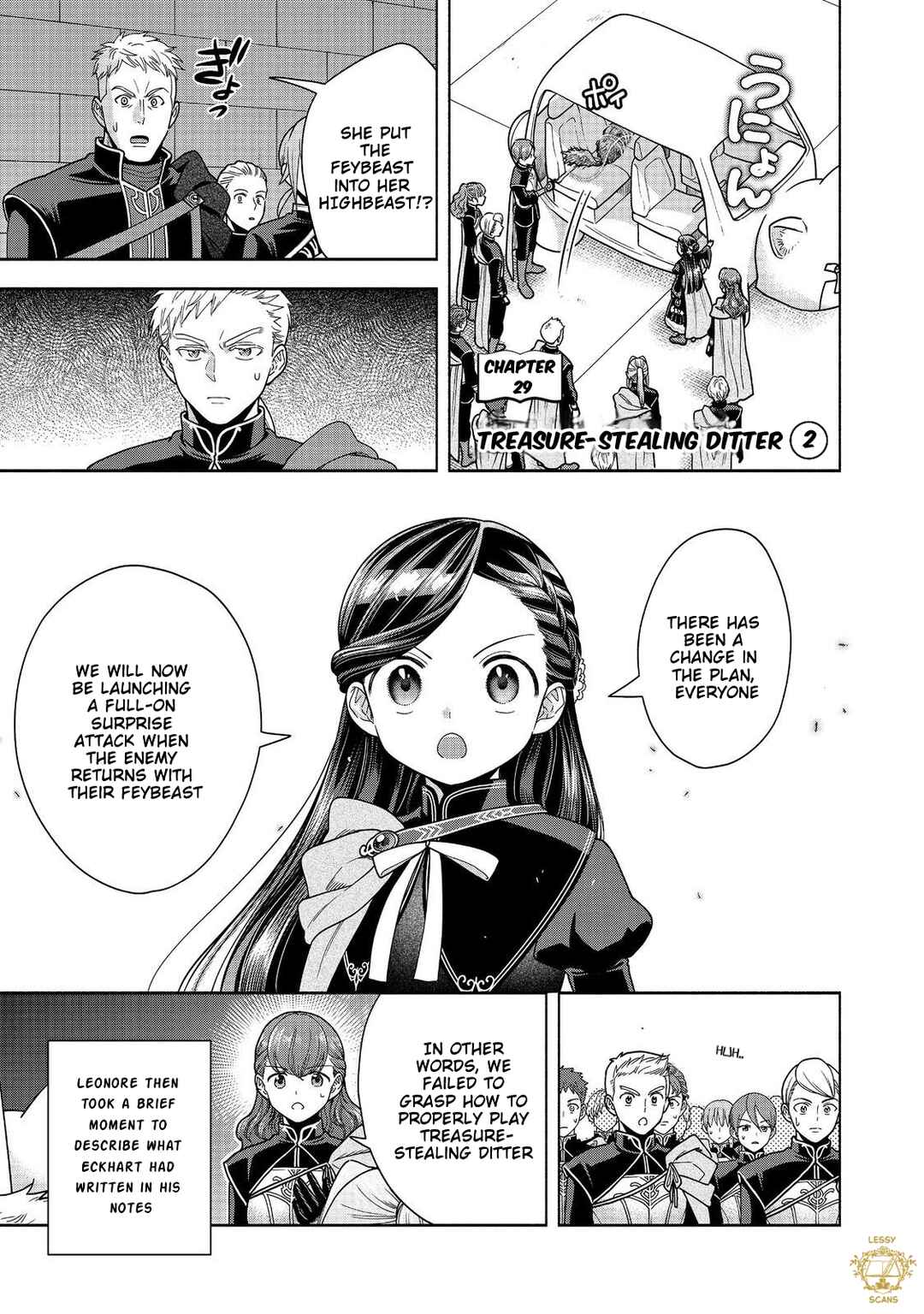 Honzuki no Gekokujou: Shisho ni Naru tame ni wa Shudan o Erandeiraremasen—Dai-4 Bu: Kizokuin no Toshokan o Sukuitai! Chapter 29 - Page 1