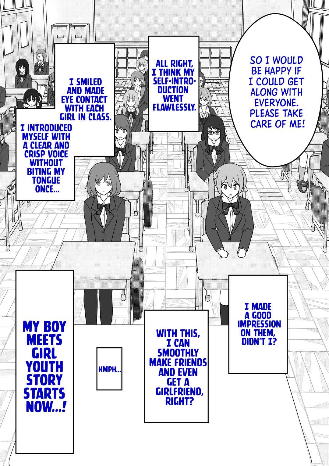 Danjo-hi 1:39 no Heikou Sekai wa Omoi no Hoka Futsuu Chapter 55 - Page 1