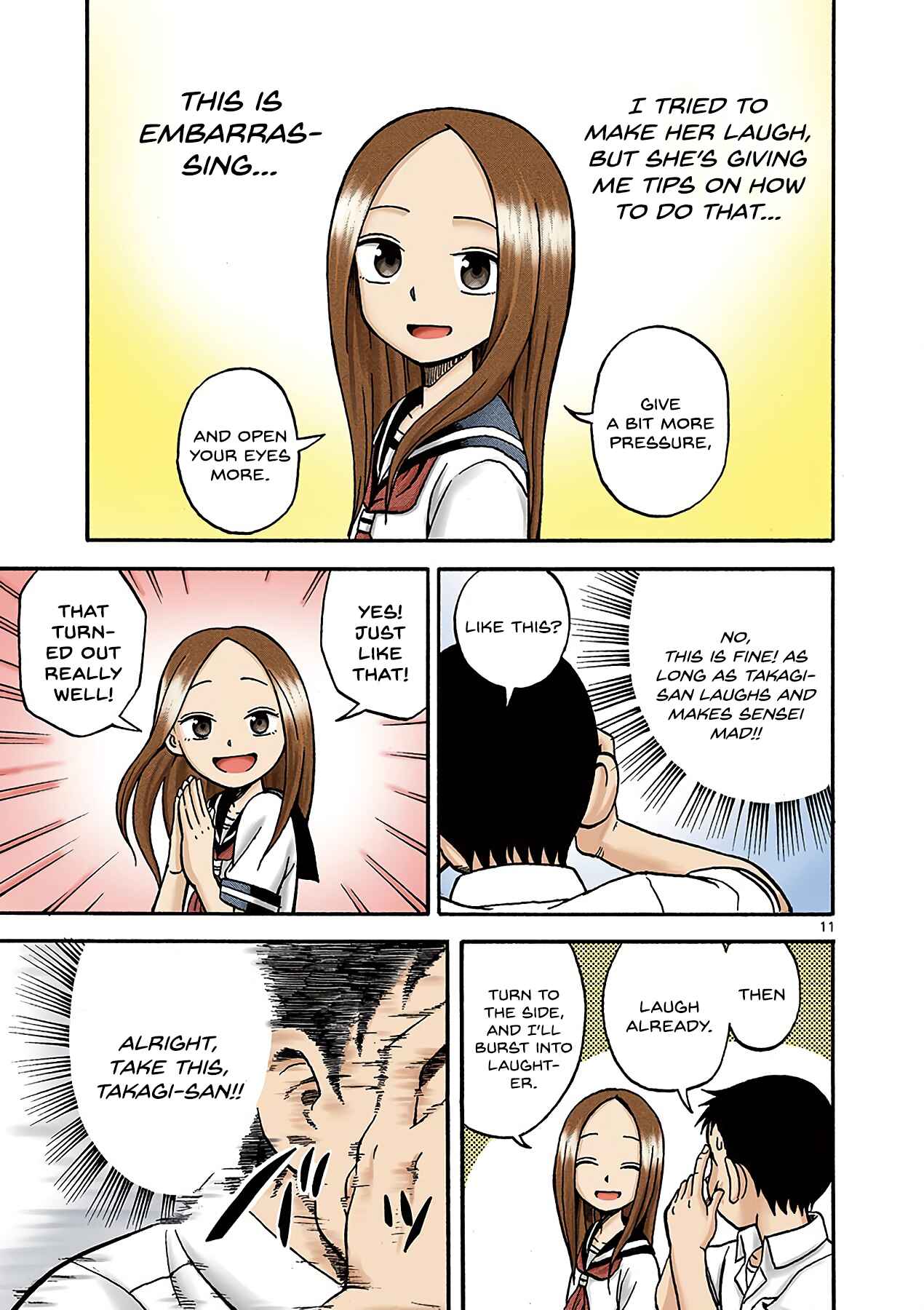 Karakai Jouzu no Takagi-san (Official Colored) Chapter 3 - Page 11