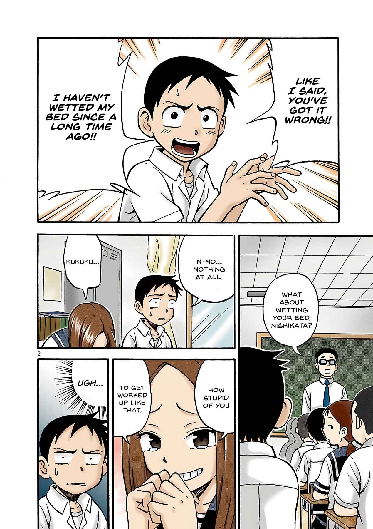 Karakai Jouzu no Takagi-san (Official Colored) Chapter 3 - Page 2