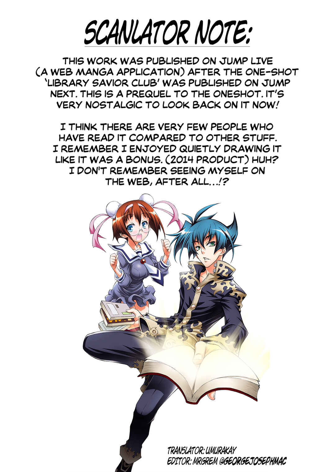 Library Savior Club Chapter Prequel - Page 1