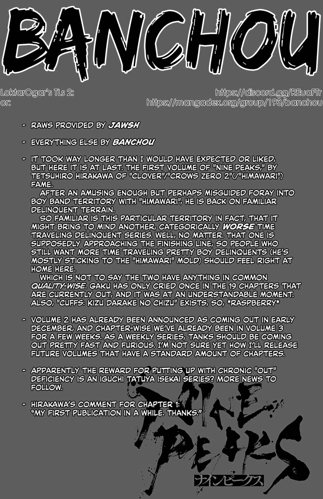 Nine Peaks Chapter 1 - Page 1