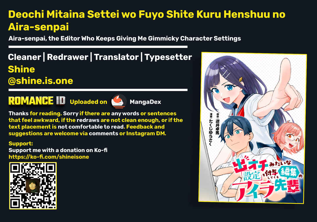 Deochi Mitaina Settei wo Fuyo Shite Kuru Henshuu no Aira-senpai Chapter 1 - Page 39