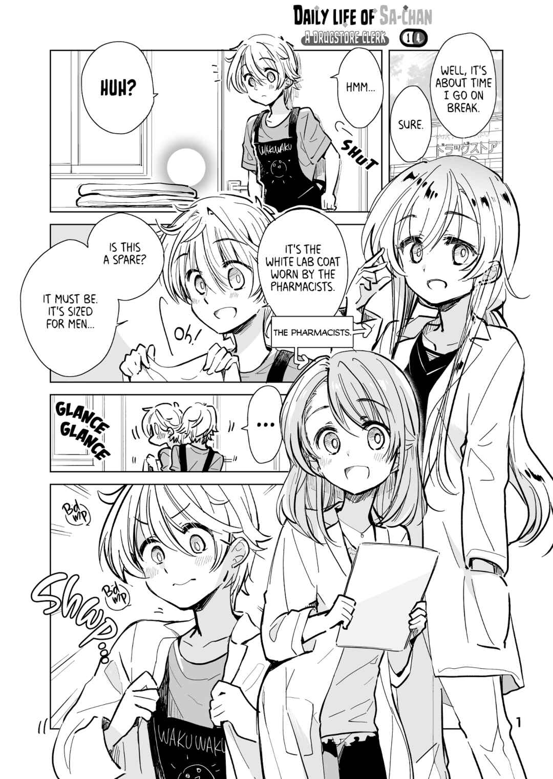 Drugstore Ten'in Sacchan no Nichijou Chapter 14 - Page 1