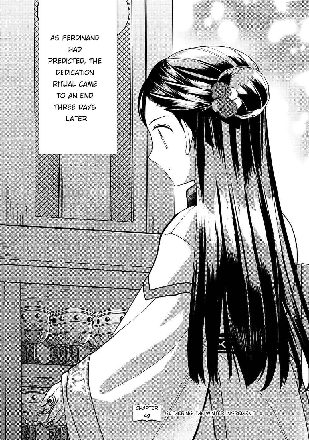 Honzuki no Gekokujou: Shisho ni Naru tame ni wa Shudan o Erandeiraremasen—Dai-3 Bu: Ryouchi ni Hon o Hirogeyou! Chapter 49 - Page 1