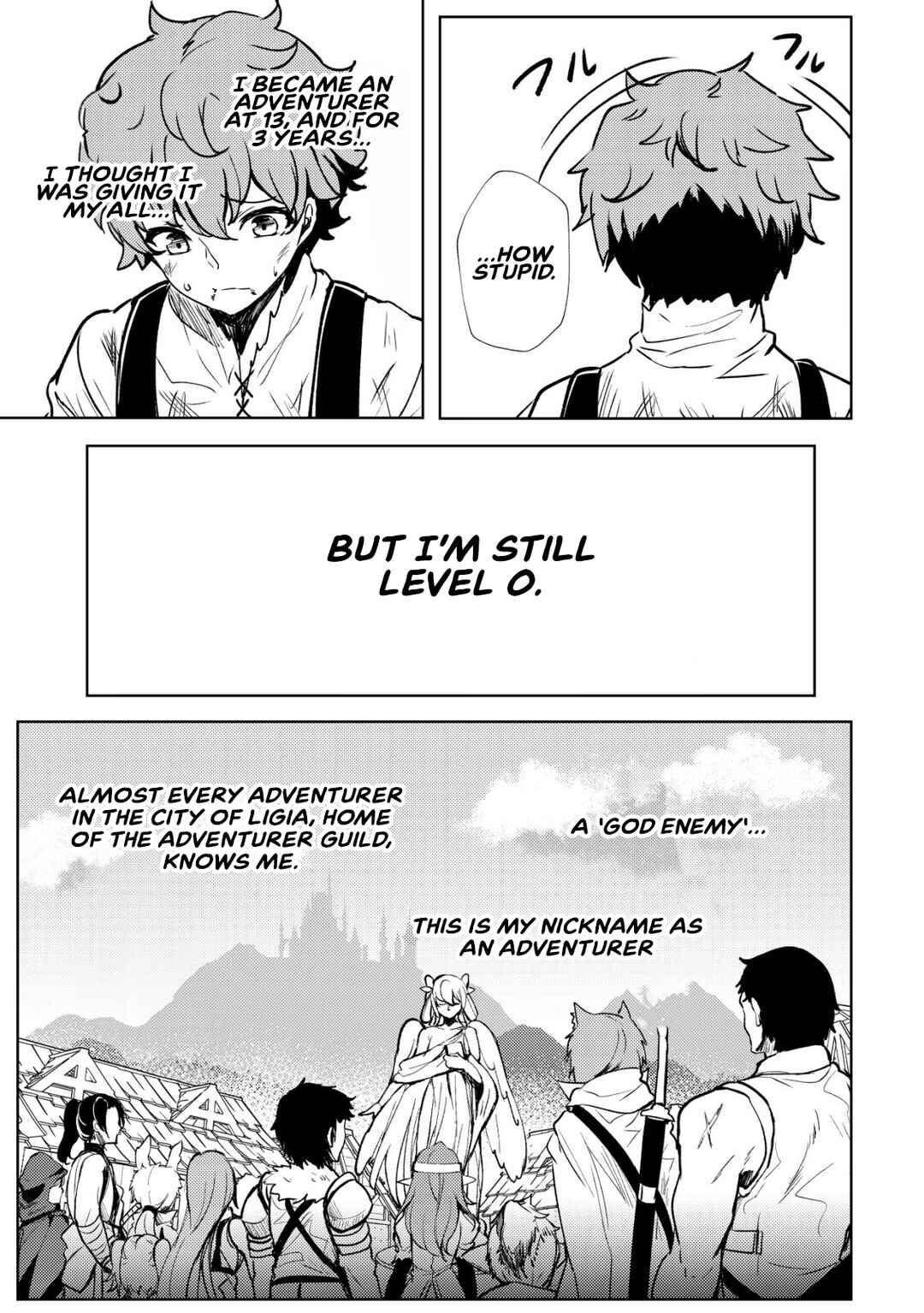 Dore dake Doryoku Shite mo Mannen Level 0 no Ore wa Tsuihou Sareta ~Shin no Teki to Yobareta Shounen wa, Shachiku Megami to Deatte Saikyou no Chikara wo Te ni Ireru~ Chapter 1 - Page 29
