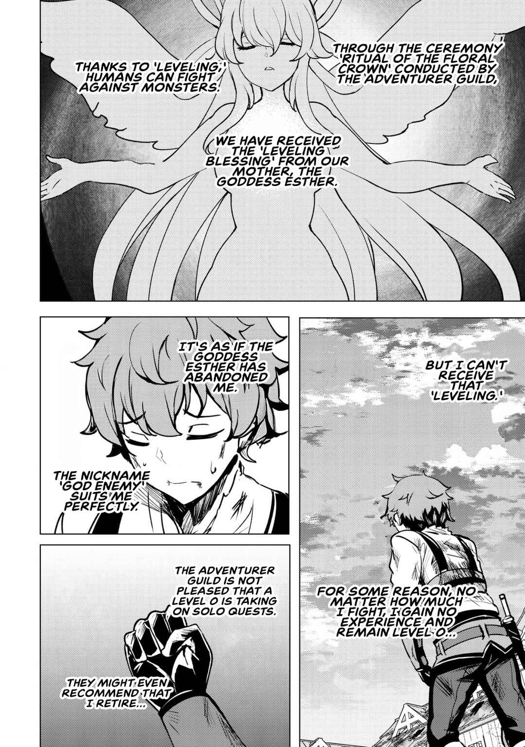 Dore dake Doryoku Shite mo Mannen Level 0 no Ore wa Tsuihou Sareta ~Shin no Teki to Yobareta Shounen wa, Shachiku Megami to Deatte Saikyou no Chikara wo Te ni Ireru~ Chapter 1 - Page 30