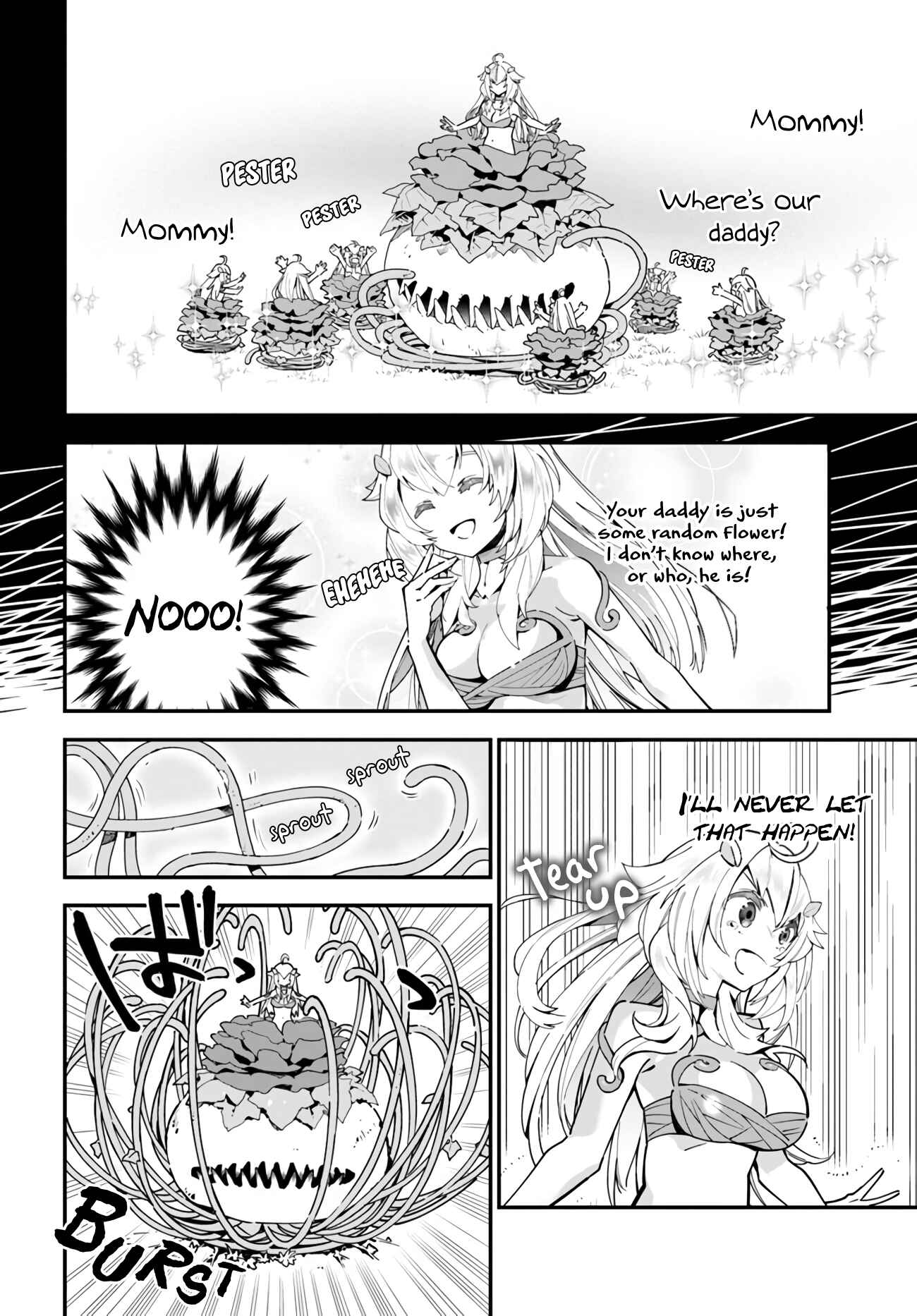 Shokubutsu Monster Musume Nikki: Seijo datta Watashi ga Uragirareta Hate ni Alraune ni Tensei Shite Shimatta node, kore kara wa Kougousei o Shinagara Shizuka ni Shokubutsu Life o Sugoshimasu Chapter 2 - Page 21