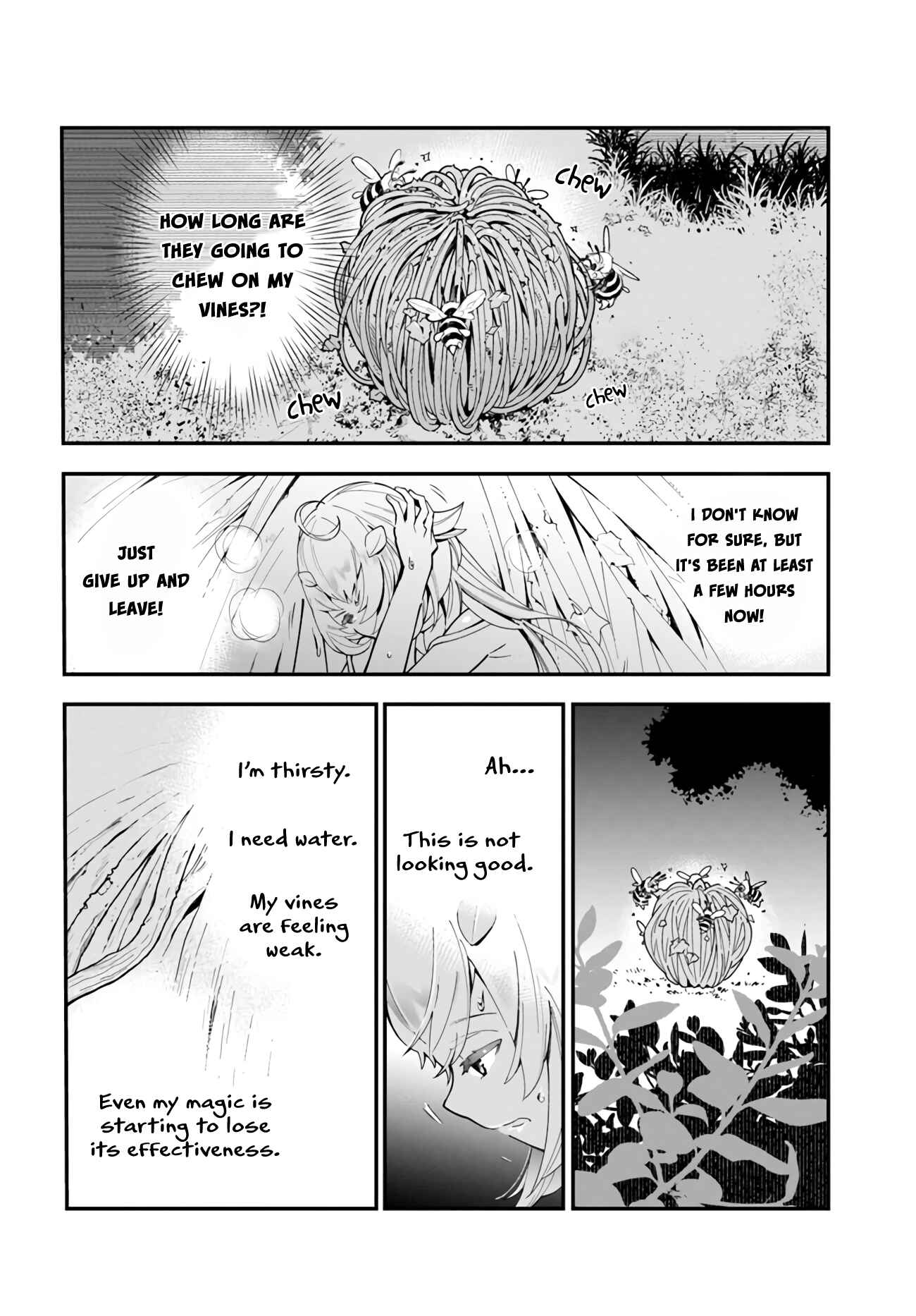 Shokubutsu Monster Musume Nikki: Seijo datta Watashi ga Uragirareta Hate ni Alraune ni Tensei Shite Shimatta node, kore kara wa Kougousei o Shinagara Shizuka ni Shokubutsu Life o Sugoshimasu Chapter 2 - Page 23