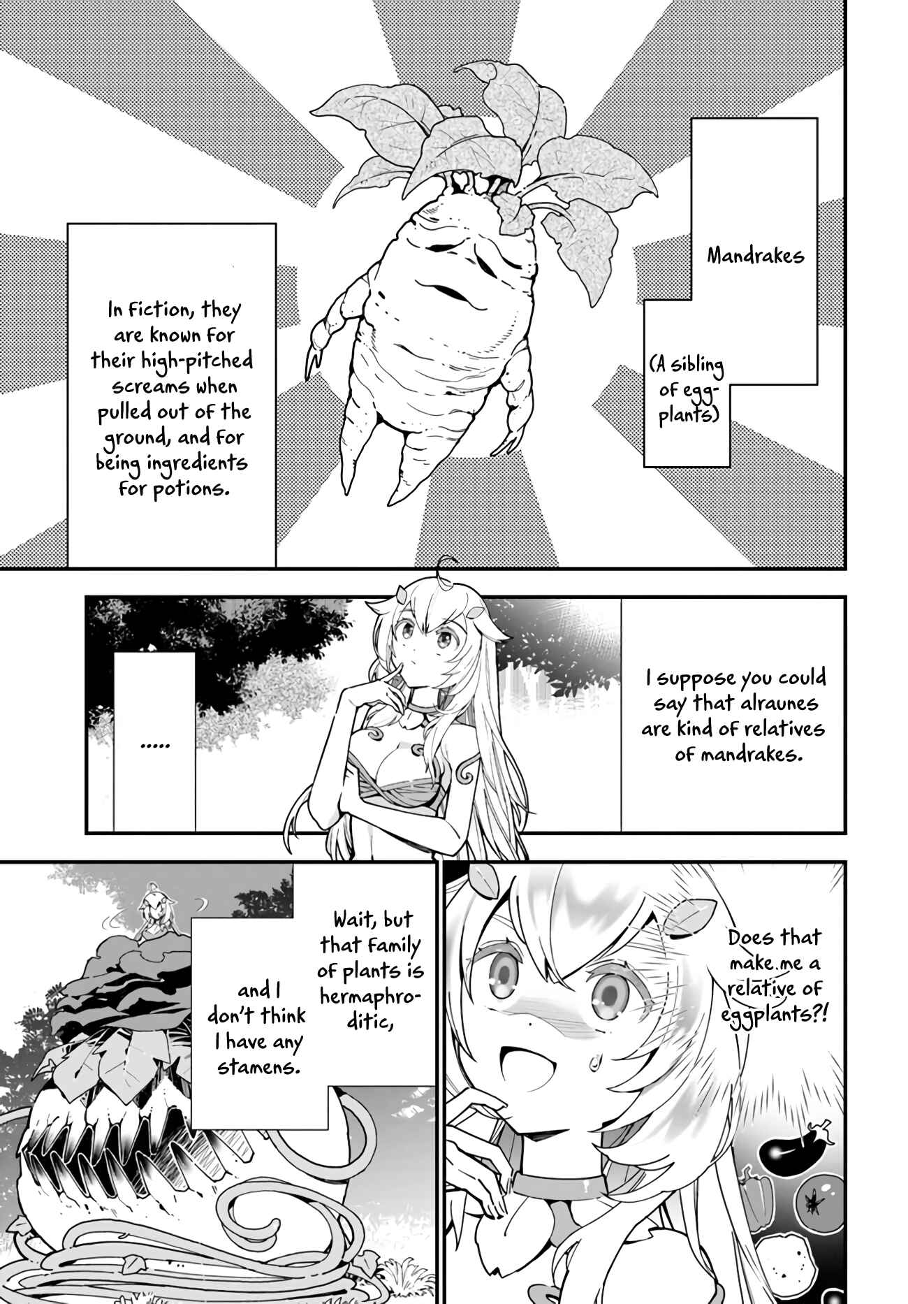 Shokubutsu Monster Musume Nikki: Seijo datta Watashi ga Uragirareta Hate ni Alraune ni Tensei Shite Shimatta node, kore kara wa Kougousei o Shinagara Shizuka ni Shokubutsu Life o Sugoshimasu Chapter 2 - Page 6