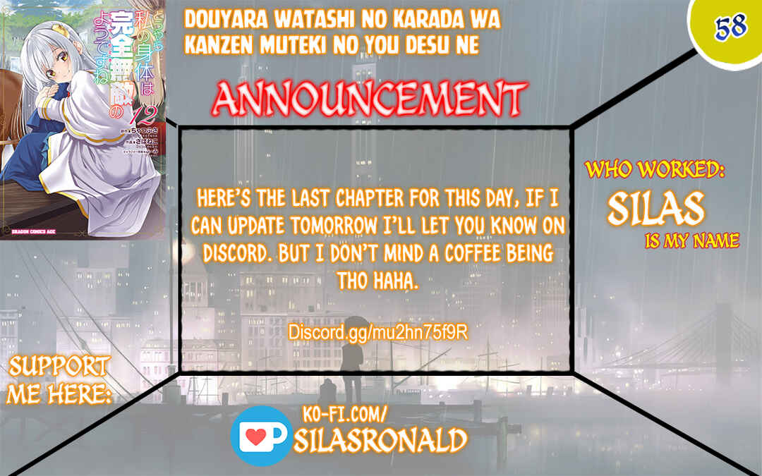 Douyara Watashi no Karada wa Kanzen Muteki no You Desu ne Chapter 58 - Page 1
