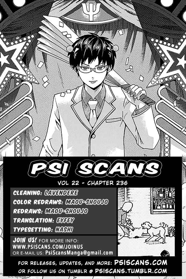 The Disastrous Life of Saiki K. Chapter 236 - Page 1