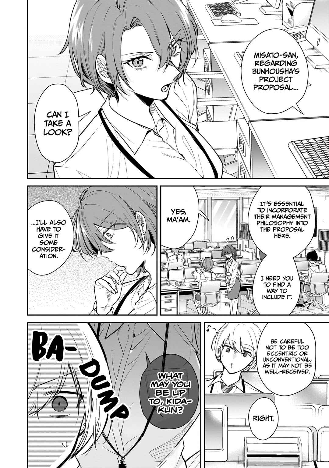 Misato-san wa Amasugi Joushi ni Chotto Kibishii Chapter 3 - Page 2