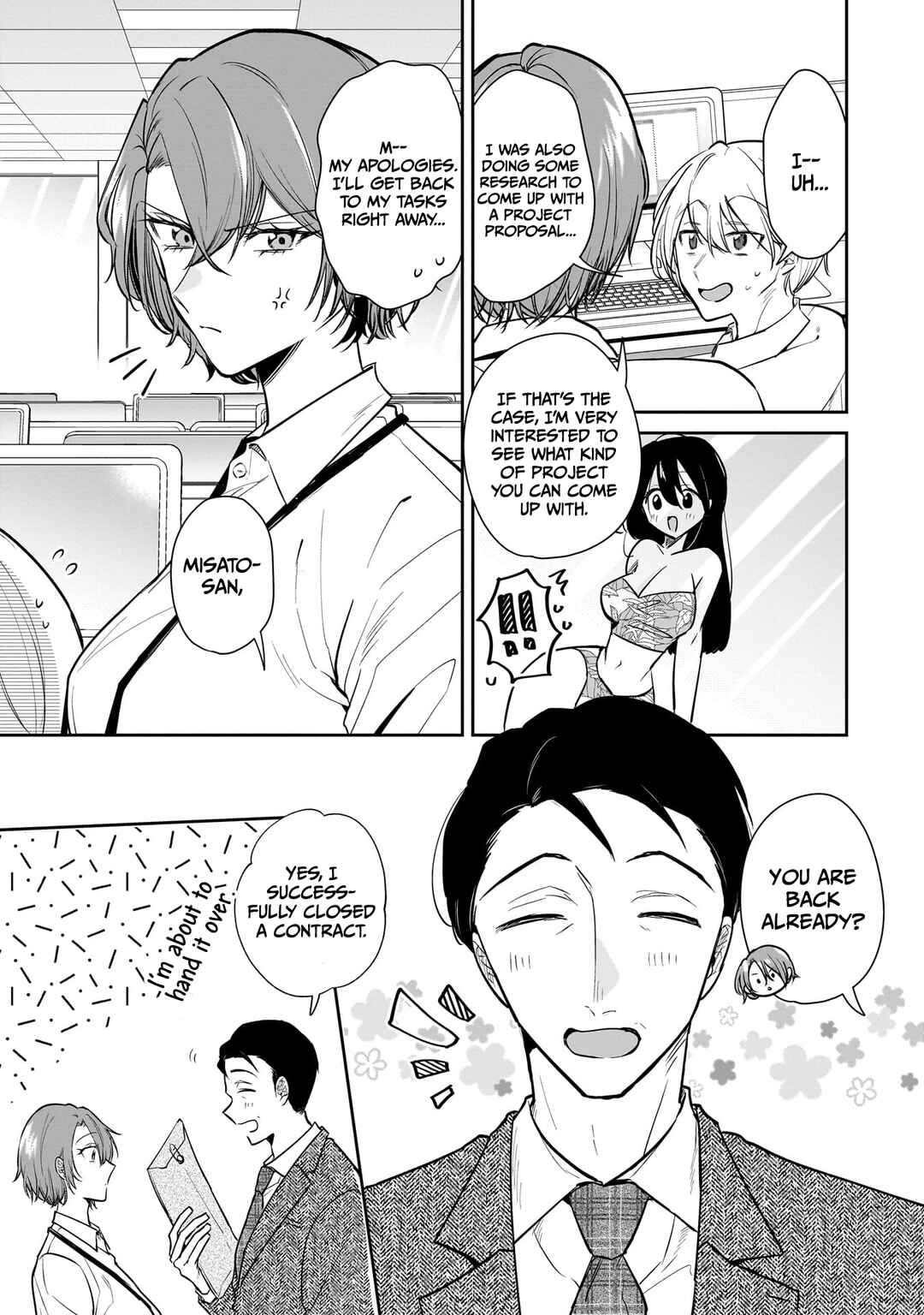 Misato-san wa Amasugi Joushi ni Chotto Kibishii Chapter 3 - Page 3