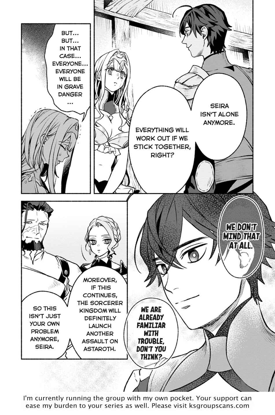 Sono Monban, Saikyou ni Tsuki: Tsuihou Sareta Bougyoryoku 9999 no Senshi, Outo no Monban to shite Musou Suru Chapter 28.1 - Page 16
