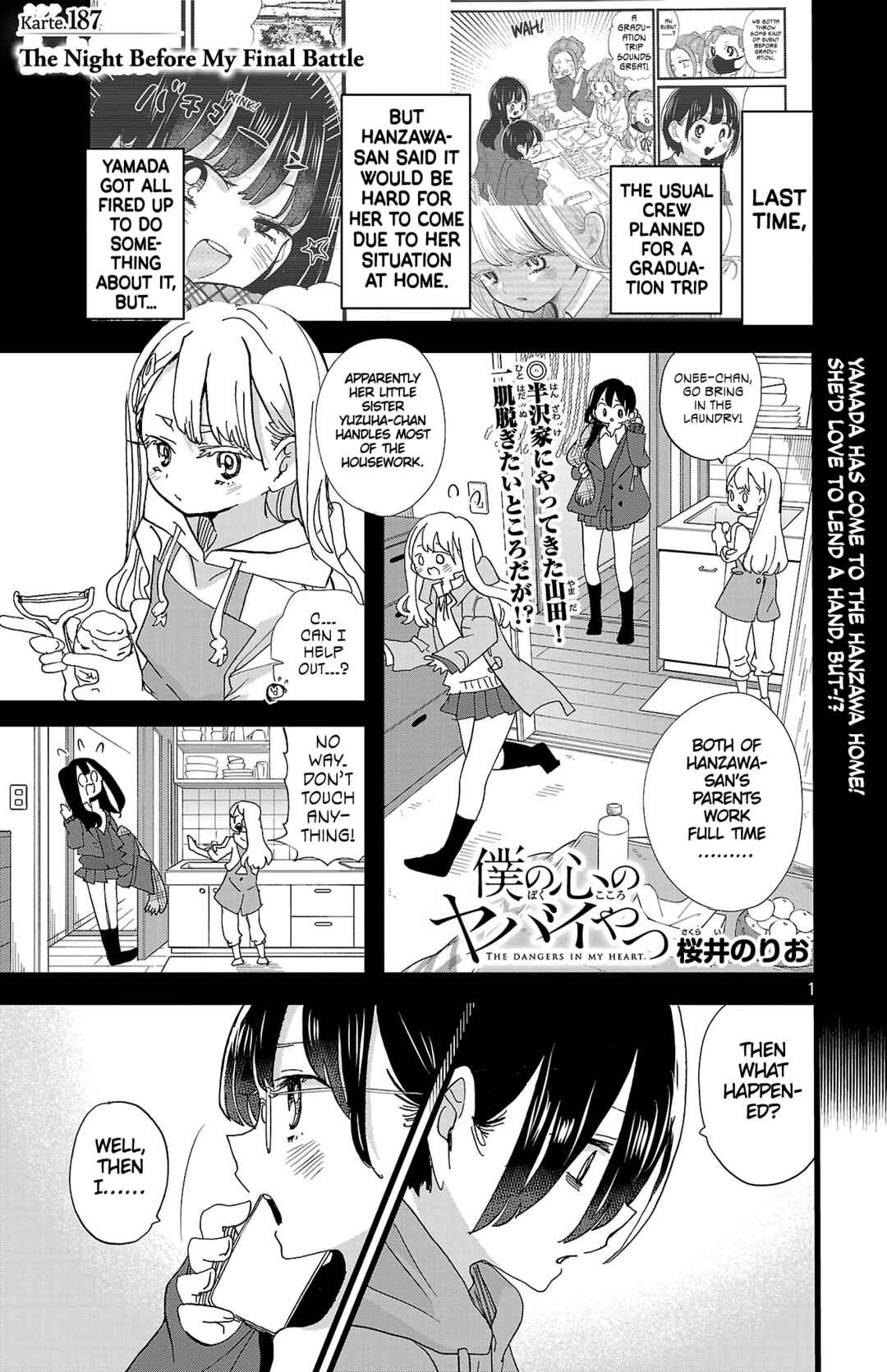 Boku no Kokoro no Yabai Yatsu Chapter 187 - Page 1
