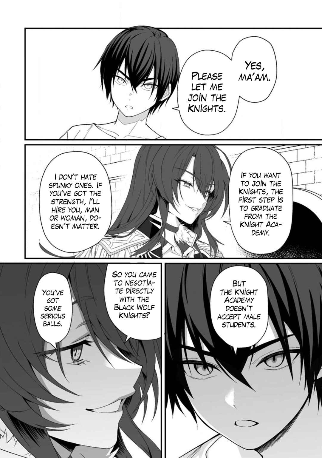Teisou Gyakuten Sekai de Yuiitsu no Otoko Kishi no Ore, Onna Kishi Gakuen ni Nyuugaku Shitara Nazeka Eiyou Atsukai Sareta: Zetsurin Skill de Harem Musou Chapter 1 - Page 12