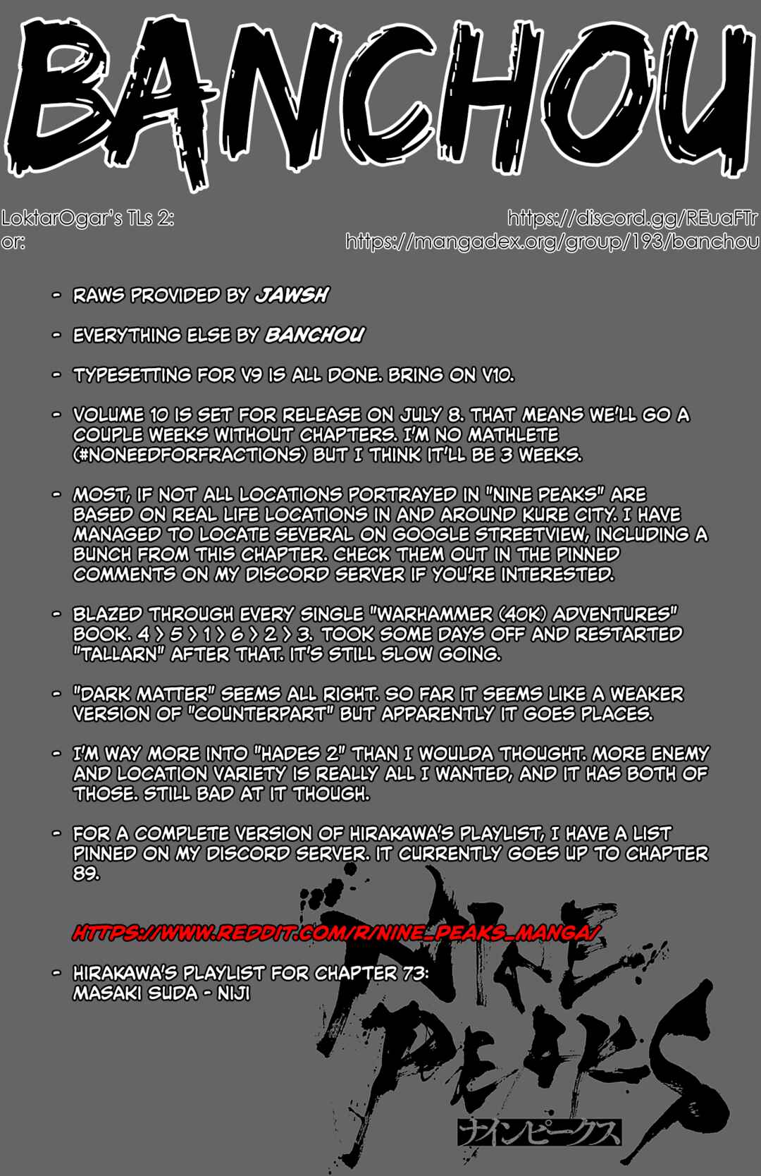Nine Peaks Chapter 73 - Page 1