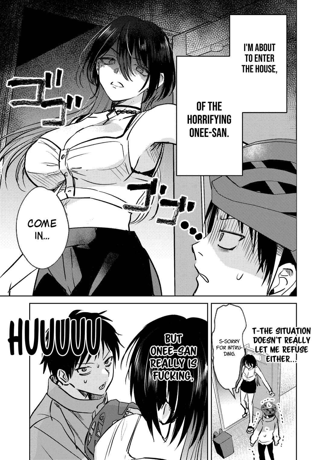 Haitatsusaki no Oneesan ga Kowasugiru Hanashi Chapter 4 - Page 1