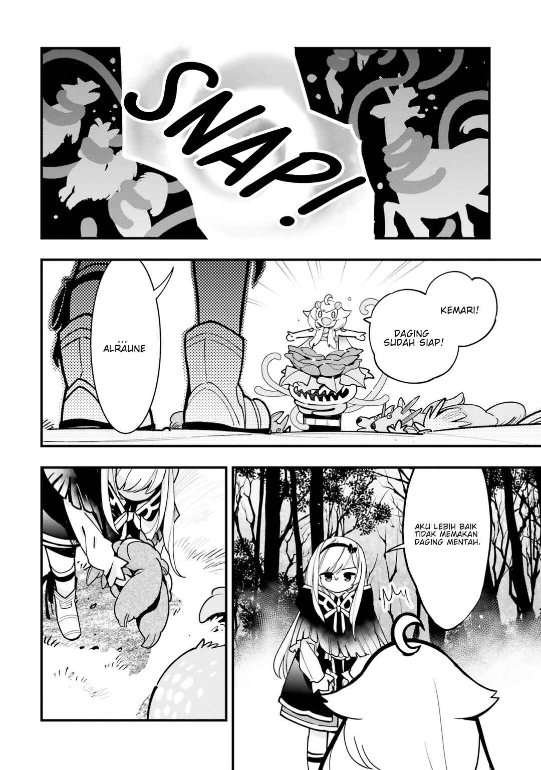 Shokubutsu Monster Musume Nikki: Seijo datta Watashi ga Uragirareta Hate ni Alraune ni Tensei Shite Shimatta node, kore kara wa Kougousei o Shinagara Shizuka ni Shokubutsu Life o Sugoshimasu Chapter 18 - Page 27