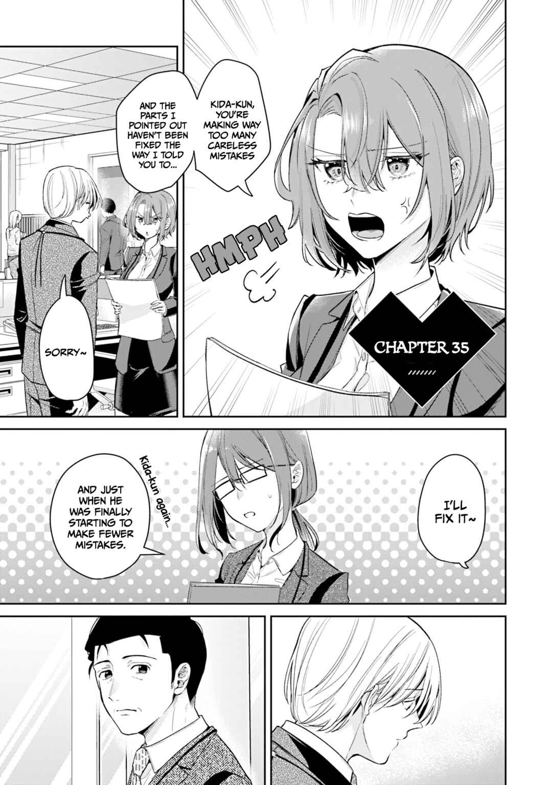 Misato-san wa Amasugi Joushi ni Chotto Kibishii Chapter 35 - Page 1