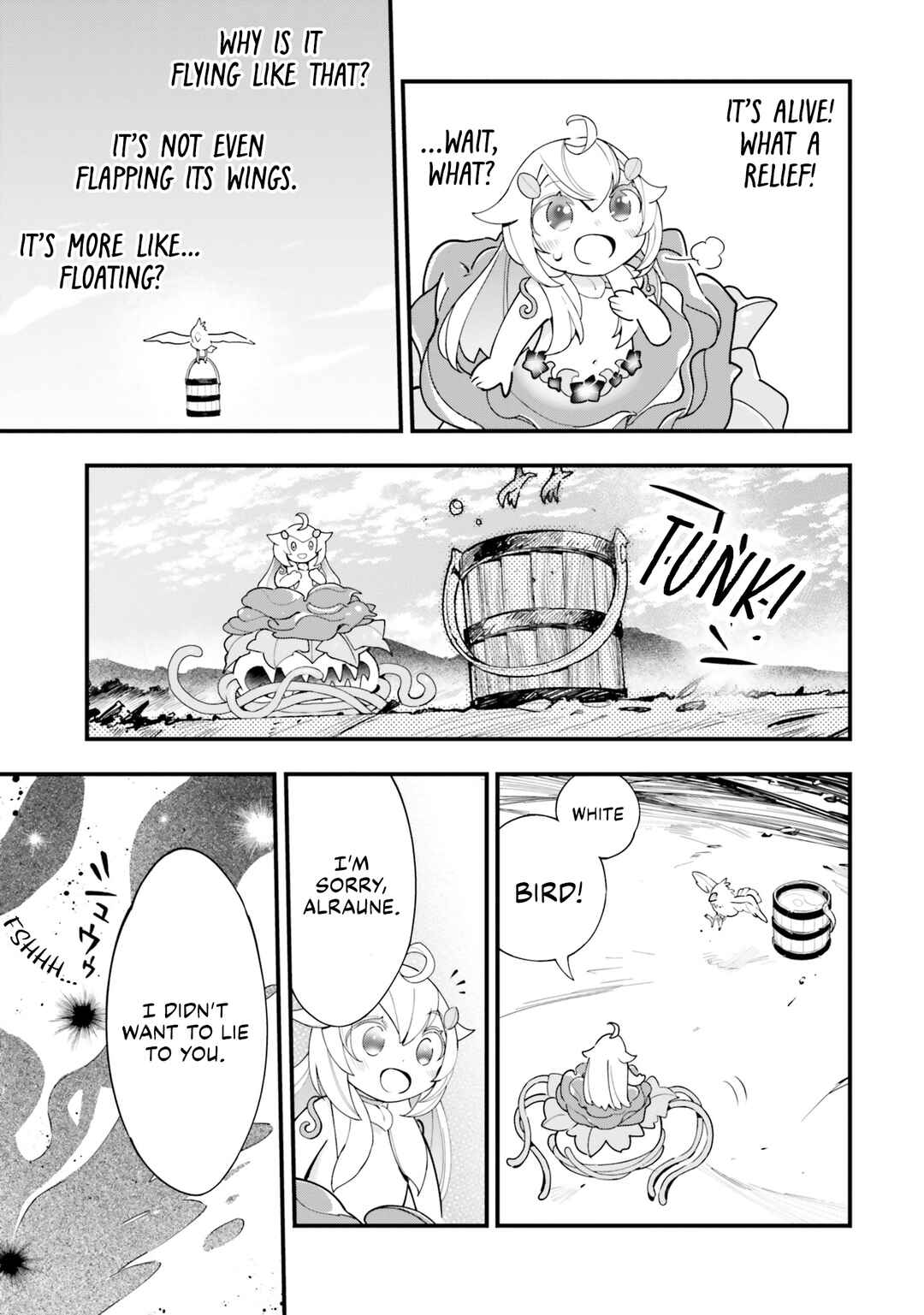Shokubutsu Monster Musume Nikki: Seijo datta Watashi ga Uragirareta Hate ni Alraune ni Tensei Shite Shimatta node, kore kara wa Kougousei o Shinagara Shizuka ni Shokubutsu Life o Sugoshimasu Chapter 15 - Page 6