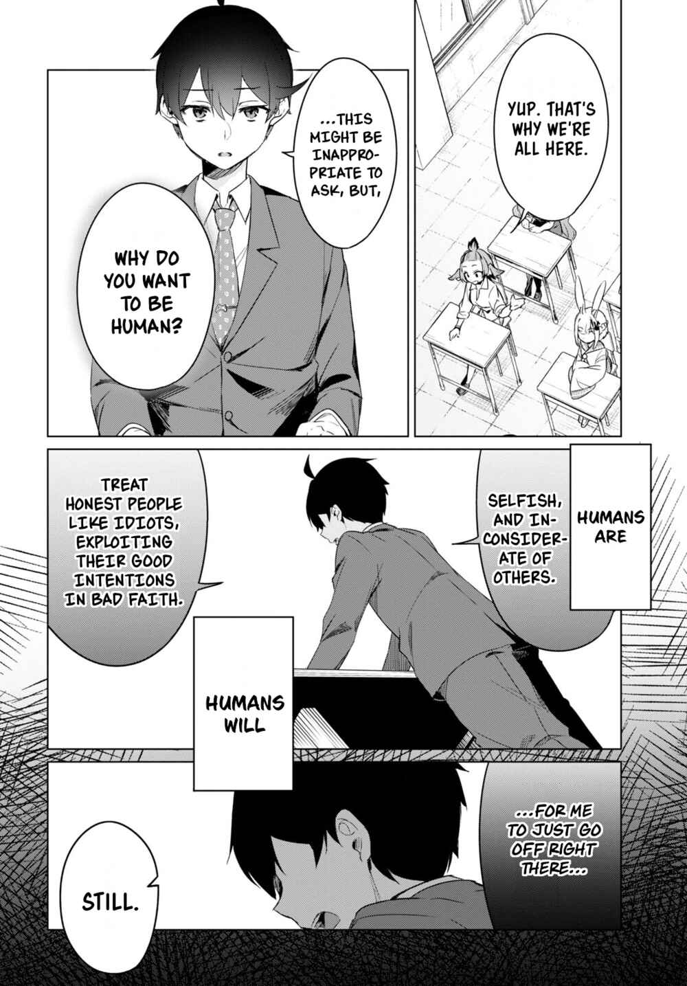 Jingai Kyoushitsu no Ningengirai Kyoushi - Hitoma-sensei, Watashi-tachi ni Ningen wo Oshiete Kuremasu ka......? Chapter 1 - Page 35