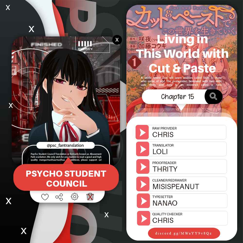 Cut & Paste de Kono Sekai o Ikiteiku Chapter 15 - Page 1