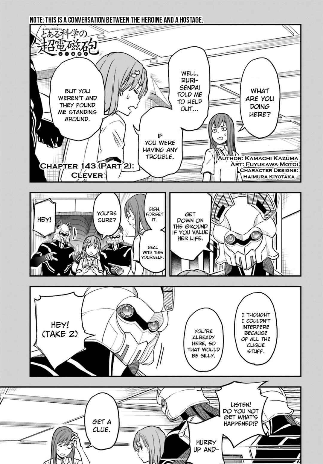Toaru Majutsu no Index Gaiden: Toaru Kagaku no Railgun Chapter 143.2 - Page 1