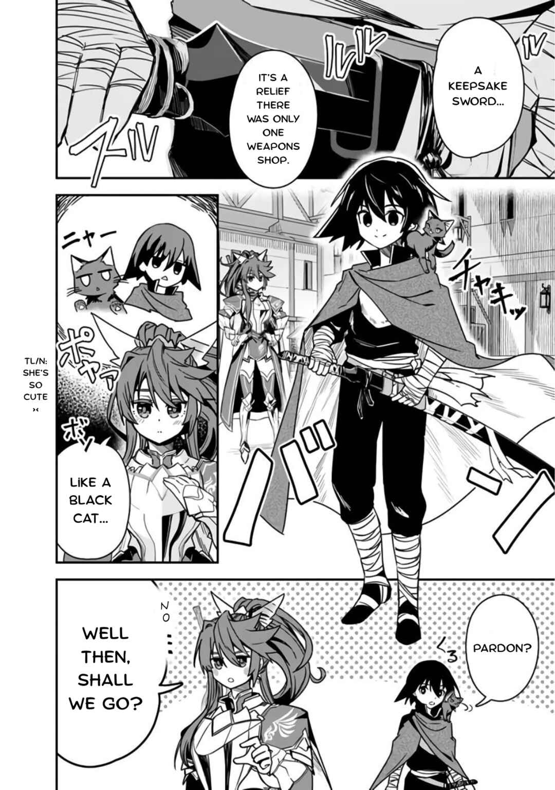 Kuroneko no Kenshi ~Black na Party wo Yametara S-kyuu Boukensha ni Scout Saremashita. Imasara "Modotte kite" to Iwaretemo "Mousoi" desu~ Chapter 4 - Page 2